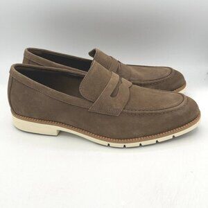 Cole Haan Flexgrand+ Men's Suede Penny Loafers, Color: Truffle